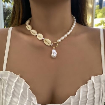 Unique Shell Choker Necklace for Summer Beach Style