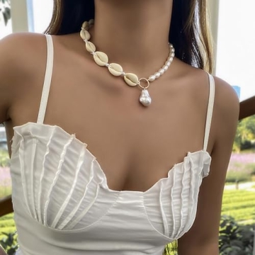 Unique Shell Choker Necklace for Summer Beach Style