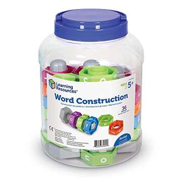 Learning Resources Word Construction, Spelling Activity Kit, Classroom Game, 36 Pieces, Ages 5+