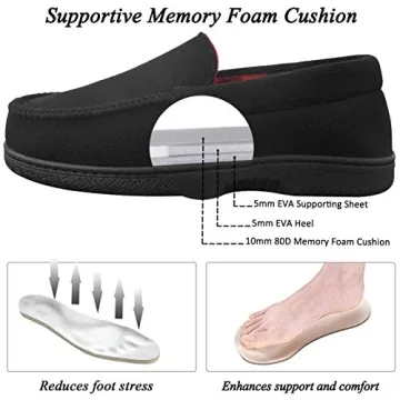 DL Memory Foam Moccasin Slippers for Ultimate Comfort