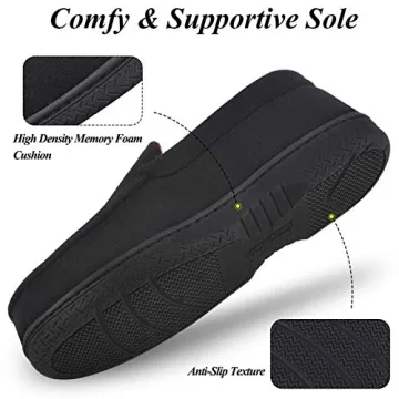 DL Memory Foam Moccasin Slippers for Ultimate Comfort