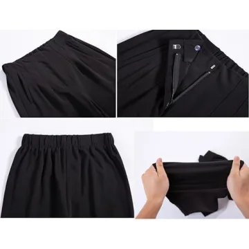 Heipeiwa Women's High Waisted Pleated Office Slacks