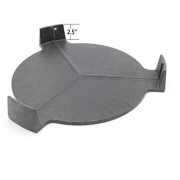Hongso Cast Iron Plate Setter for Large Big Green Egg Grill and Other 18" Diameter Cooking Grills, Kamado Grill, 18" Smoking Stone, Pizza Stone, Heat Deflector with 3 Legs, CBCR-18 (For Large BGE)