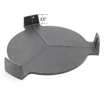 Hongso Cast Iron Plate Setter for Large Big Green Egg Grill and Other 18" Diameter Cooking Grills, Kamado Grill, 18" Smoking Stone, Pizza Stone, Heat Deflector with 3 Legs, CBCR-18 (For Large BGE)