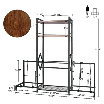 ODIKA Rock N Roll Guitar Stand and Vinyl Shelf