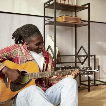 ODIKA Rock N Roll Guitar Stand and Vinyl Shelf