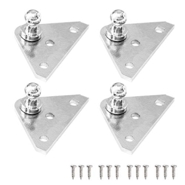 ARANA 10 mm Ball Studs Mounting Brackets, 4 Pcs Flat-Shaped Mounts Brackets for RV Door Gas Struts S...