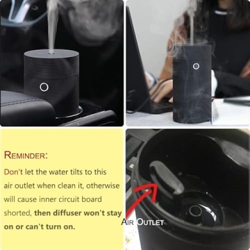 Portable Car Diffuser for Essential Oils & Humidification
