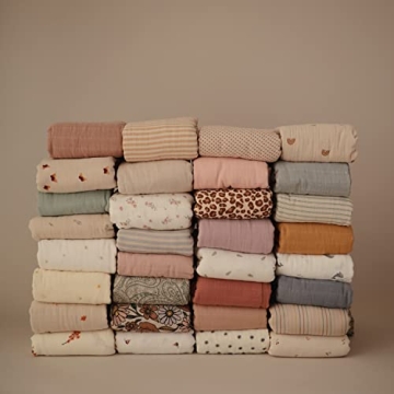 Mushie Organic Cotton Baby Swaddle Blanket - Sparrow Design