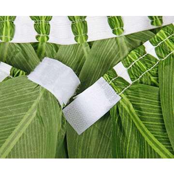 AmzBarley Boys Girls Hawaii Green Leaf Hula Grass Skirt Kids Halloween Party Costume Accessory