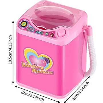 Hsei Mini Toy Washing Machine Brush Cleaner for Makeup