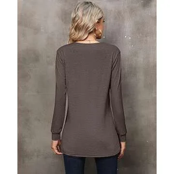 Shop Riyiper 2 Pcs Women’s Long Sleeve Tunic Tops