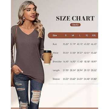 Shop Riyiper 2 Pcs Women’s Long Sleeve Tunic Tops