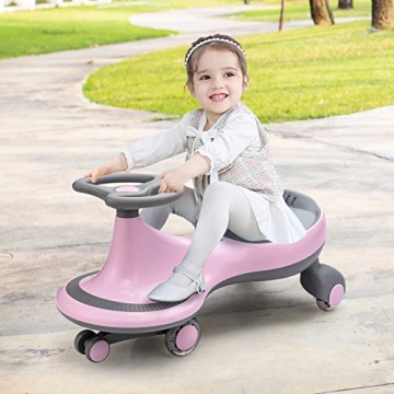 Buy BABY JOY Wiggle Car with LED Wheels for Kids