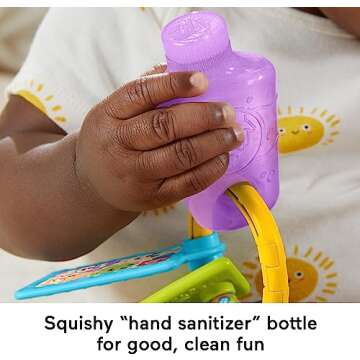 Fisher-Price Baby Travel Toy Laugh & Learn Play & Go Activity Keys with Learning Music, Teether & Mirror for Infants Ages 6+ Months