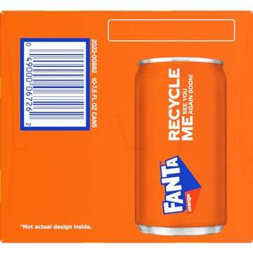 Fanta Orange Soda Pack - Fruity and Refreshing Soft Drink