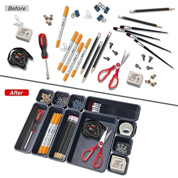 KeFanta 22 Pack Desk Drawer Organizers for Every Space