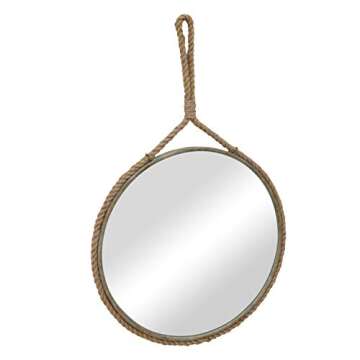 Stonebriar Decorative Rope Mirror for Nautical Home Décor
