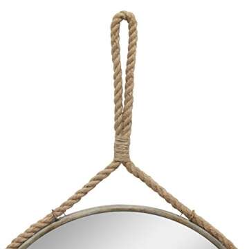 Stonebriar Decorative Rope Mirror for Nautical Home Décor
