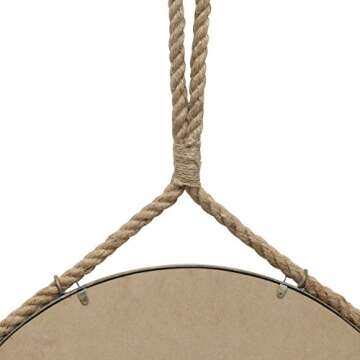 Stonebriar Decorative Rope Mirror for Nautical Home Décor