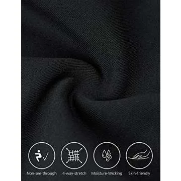 ZUTY 10" Biker Shorts Women High Waisted with 2 Hidden Pockets Workout Athletic Running Yoga Long Shorts Two Piece Black L