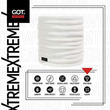 GOT Sports Polar Fleece Neck Warmer - Double-Layer Winter Ski Face Mask - Neck Gaiter Scarf for Skii...