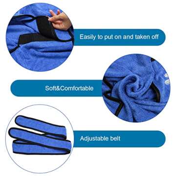 CoiTek Super Absorbent Dog Bathrobe Towel for All Breeds