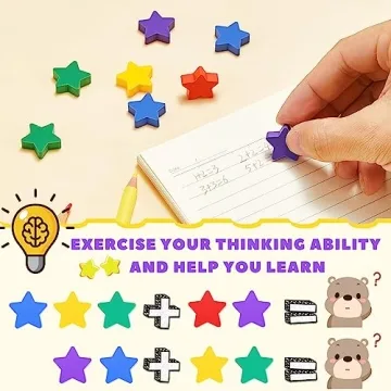 Chuangdi 500 Pcs Colorful Star Erasers for Kids