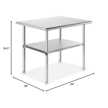 GRIDMANN Stainless Steel Work Table NSF Certified 36x24