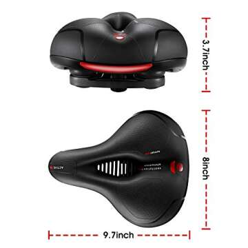 Comfortable Seat Cushion for Men Women with Dual Shock Absorbing Ball Memory Foam Waterproof Wide Bi...