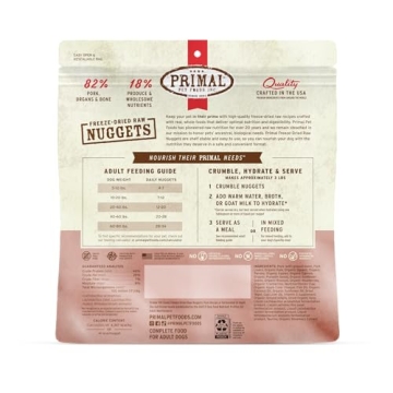 Primal Freeze Dried Raw Dog Food Nuggets for Healthy Pets