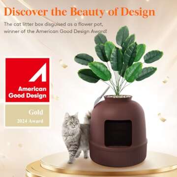 Lifewit Disguised Cat Litter Box with Scoop & Carbon Filter