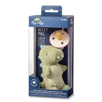 Itzy Ritzy Dinosaur Pacifier and Lovey Set for Newborns