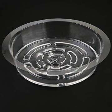 Tecmisse 25 Pack Clear Plastic Plant Saucer Drip Trays