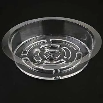 Tecmisse 25 Pack Clear Plastic Plant Saucer Drip Trays