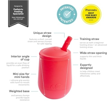 ezpz Mini Cup + Straw Training System for Toddlers