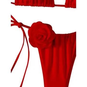Stylish RoseSeek Two-Piece Floral Bikini Swimsuit for Women