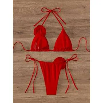 Stylish RoseSeek Two-Piece Floral Bikini Swimsuit for Women