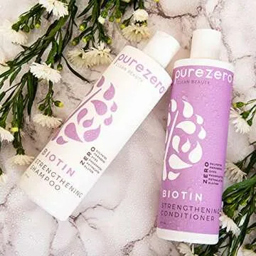 Purezero Biotin Shampoo & Conditioner Set for Thicker Hair