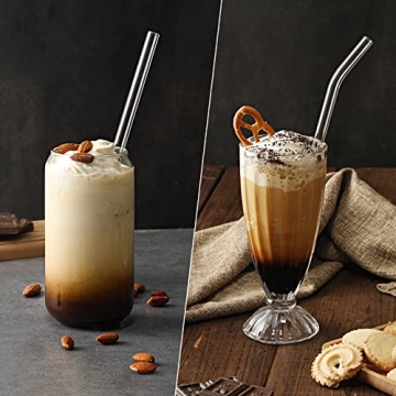 NETANY Reusable Glass Straws Set - Eco-Friendly and Chic