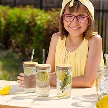 NETANY Reusable Glass Straws Set - Eco-Friendly and Chic