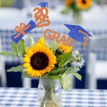 Graduation Centerpiece Table Sticks for Class 2025 Decoration