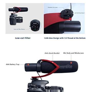 Comica CVM-V30 Shotgun Microphone - Lightweight & Effective
