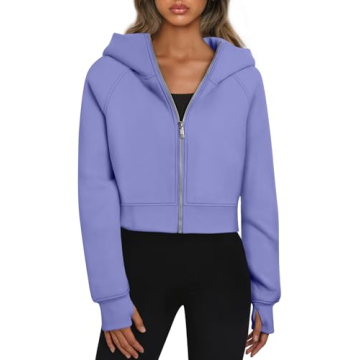 Trendy Queen Women's Zip Up Hoodies Jackets - Fleece Winter Wear for Women