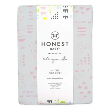 HonestBaby Organic Crib Sheets Fitted for Cribs and Bassinets