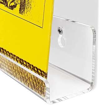 SUNEE Vinyl Records Shelf Wall Mount, 2 Pack 12 Inch Clear Acrylic Album Record Holder, for Wall Display Daily Listening and LP Storage, Create Music Wall Art in Your Home Office