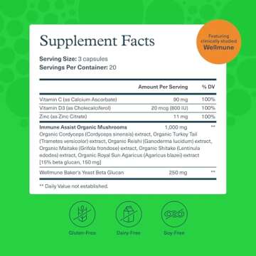 Youtheory Immune+ Daily Wellness - Vegetarian Immune Support Supplement with Vitamin C, Vitamin D3 &...