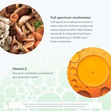 Youtheory Immune+ Daily Wellness - Vegetarian Immune Support Supplement with Vitamin C, Vitamin D3 & Zinc* - Mushroom Supplement with Turkey Tail, Cordyceps & Reishi - 60 Vegetarian Caps