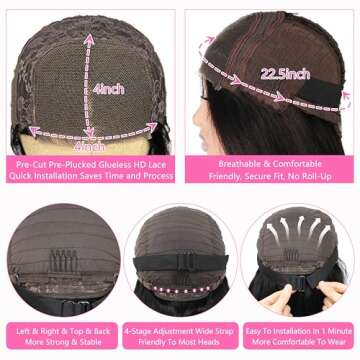 BINF Loose Deep Wave Human Hair Wig for Natural Styling