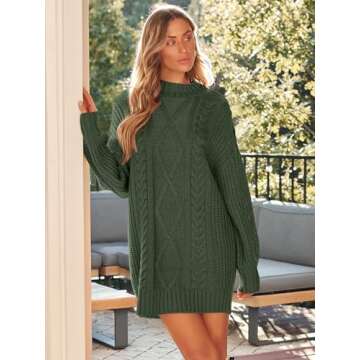 LILLUSORY Women's Crewneck Oversized Sweater Dress for Fall Fashion 2024 - Cozy & Stylish!